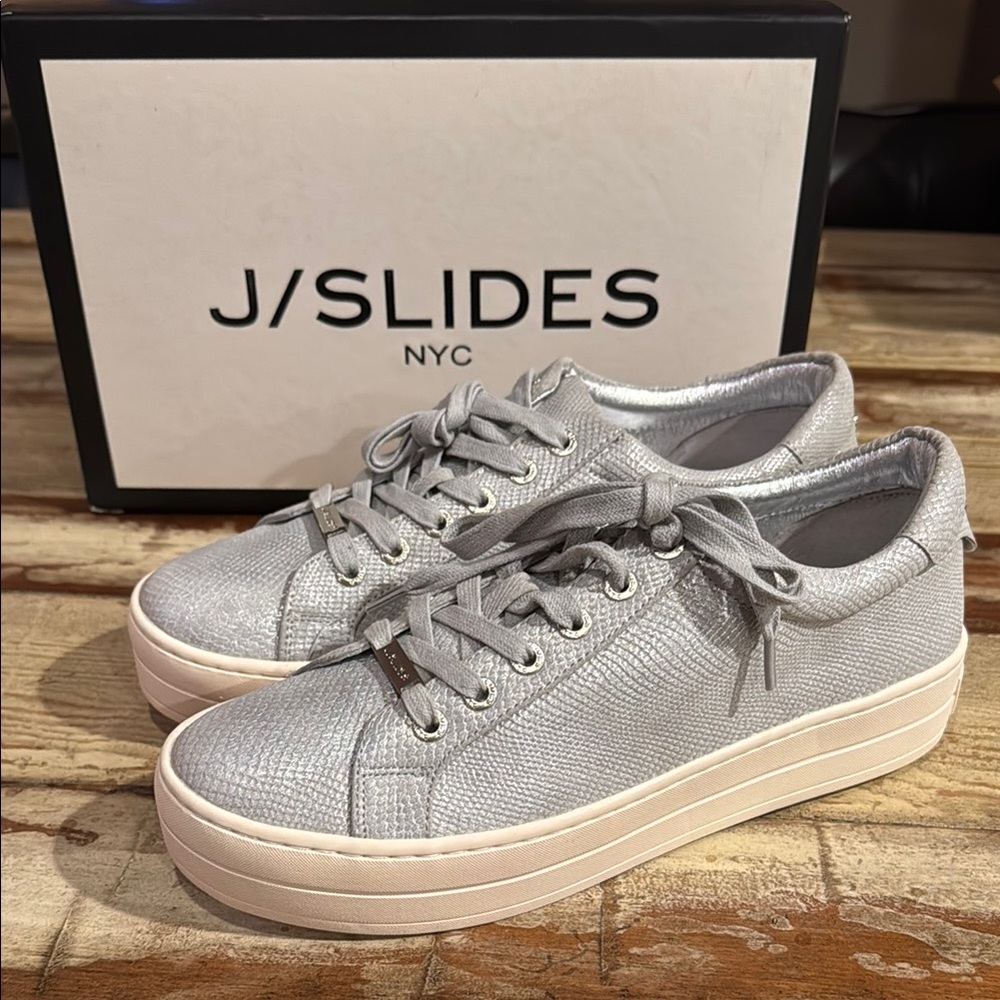 J/SLIDES Women's Silver Sneakers